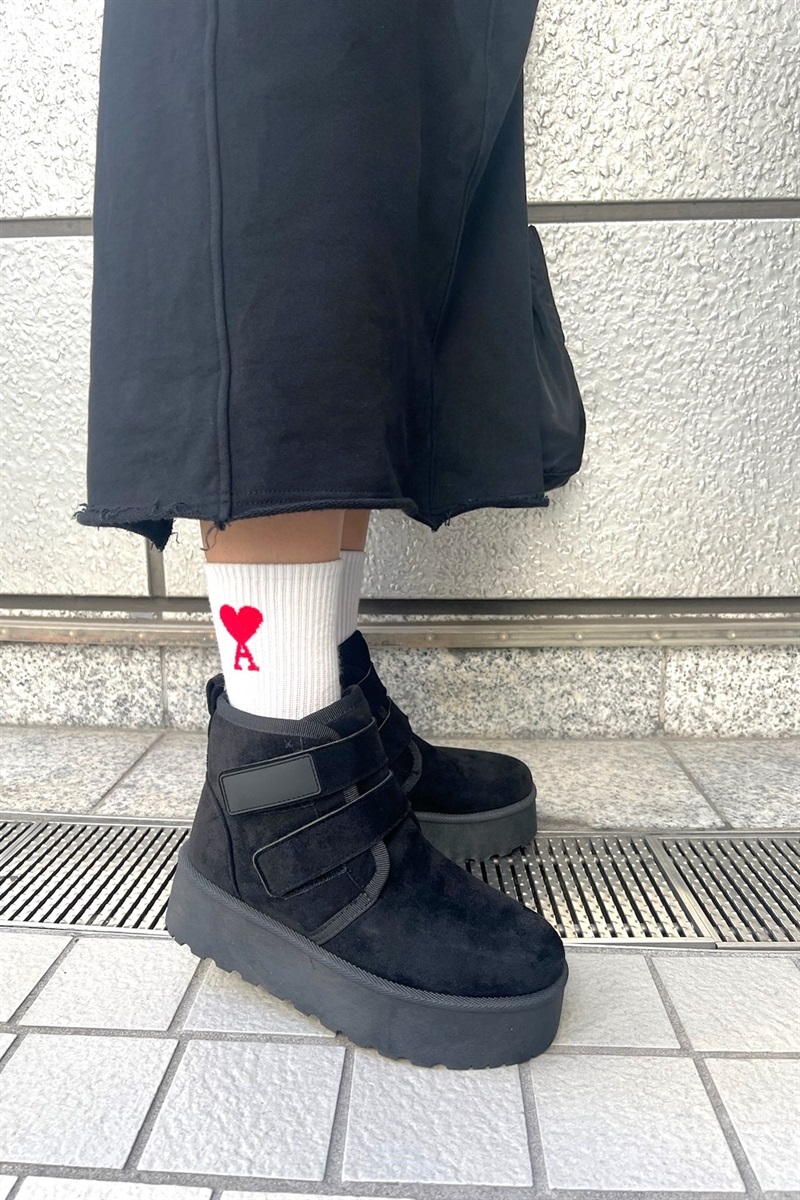 wee willie Wベルト厚底ムートンブーツ